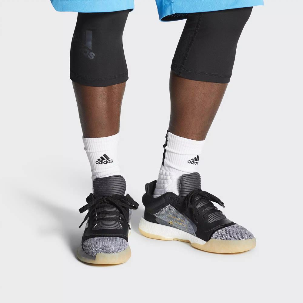 Adidas Marquee Boost Low Tenis De Basketball Negros Para Mujer (MX-90563)
